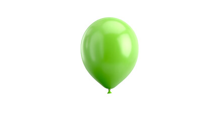 hd realistic green balloon isolated on white