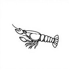 Black Crayfish Animal Icon