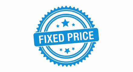 Fixed Price Stamp Vector Illustration Affordable Pricing Concept