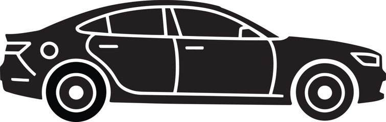 Car Vector Illustration Automobile Vehicle Transportation Icon Design Sedan Silhouette