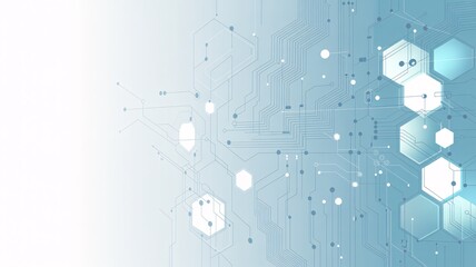 Futuristic technology circuit board background hexagon pattern digital network abstract science design.