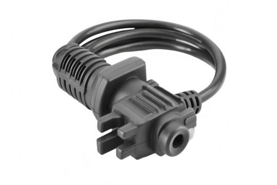 Gray electrical connector with coiled cable