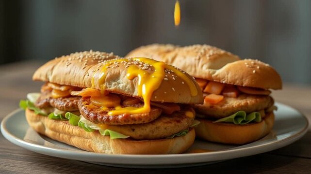  Cemitas served authentically on a plate
