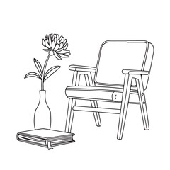 chair and flowers