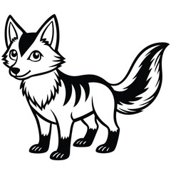 Obraz premium Cartoon cow with black spots isolated on white background