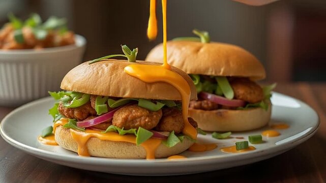  Cemitas served authentically on a plate
