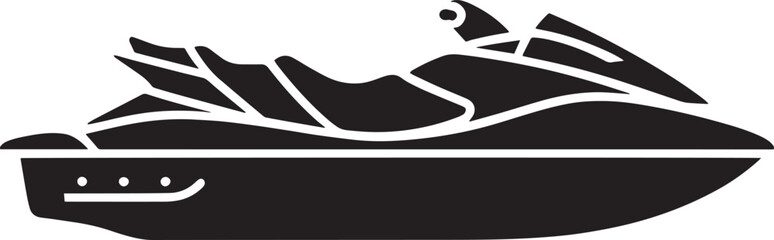 Dynamic Jet Ski Illustration for Water Sports and Recreational Activities on Aquatic Adventures