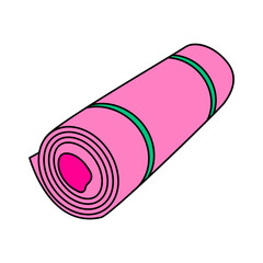Yoga mat vector illustration