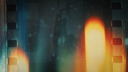 Title	
film burn texture background with old film colors, film noise and filmstrip, film effect backdrop with old film noise and texture, film scratches and distortions