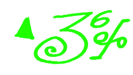 Thirty-six percent positive, handmade