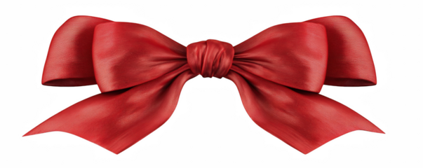 Red satin ribbon bow on black background (8)