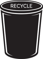 Recycle Bin Icon Symbol Sign Vector Illustration, Promoting Environmental Awareness and Responsibility
