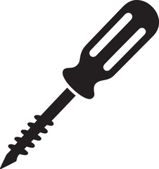 Screwdriver Vector Illustration Tool Repair Equipment Construction Icon Design