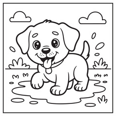 Rainy Day Coloring Pages | Cute and Relaxing Rain Scenes for Kids and Adults