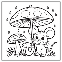 Rainy Day Coloring Pages | Cute and Relaxing Rain Scenes for Kids and Adults
