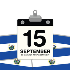 El Salvador Independence Day Small Wall Calendar