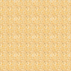 a seamless surface pattern featuring stylized floral and paisley-inspired motifs in a spacious