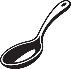 Spoon Silhouette Vector Illustration Utensil for Culinary Arts and Food Preparation Activities