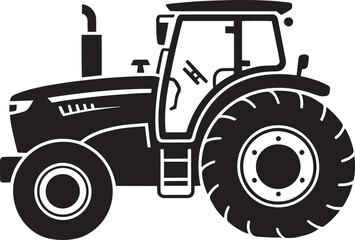 Tractor Icon Vector Illustration: Agricultural Vehicle Design for Farming and Cultivation Concepts
