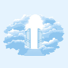 simple the gate to heaven clipart
