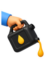 Pouring Oil from Jerrycan high quality realistic image