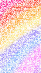 Gradient rainbow background with animal print pattern in pink orange yellow blue and purple colors