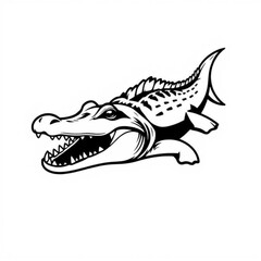 Fototapeta premium Crocodile Shark Hybrid Animal Icon