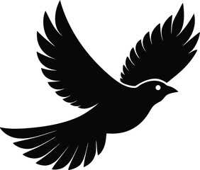 Obraz premium Elegant silhouette of a bird in flight a simple yet striking vector design