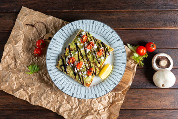 Delicious Green Vegetable Dish With Fresh Toppings