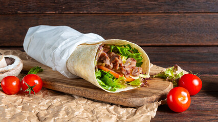 Tasty Wrap With Savory Fillings