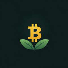 Bitcoin Cryptocurrency and Financial Growth Concept	 made with generative AI