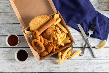 Crispy Delights Served in a Cozy Meal Box