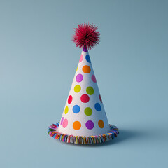 Colorful colorful dotted  Party Hat for Celebrations and Birthdays made with generative AI