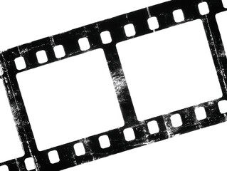 Obraz premium Close-up of old, damaged film strip