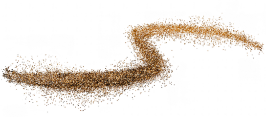 Abstract tan, granular, flowing shape