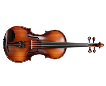 Full shot of a violin, warm brown tones