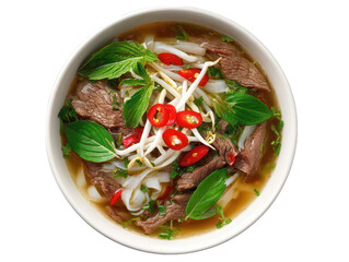 Delicious Beef Pho Soup Aromatic Vietnamese Cuisine in a Bowl