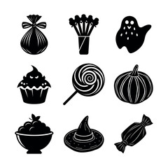Halloween Treats and Goodies Silhouette Bundle for Fun Projects
