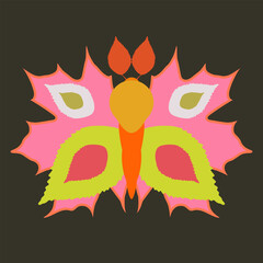 Autumn Butterfly for Kids – Cute Fall Leaf Ornament in Folk Style
