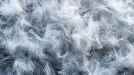 Obraz premium Digital illustration of swirling, wispy white fibers creating an abstract, textured surface.