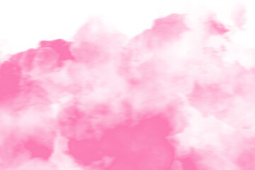 Fototapeta premium Abstract magenta cloud formation against a deep black background with textured wispy details