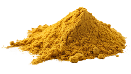 pile of Amchur powder spices on white or Transparent background