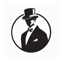 Classic Gentleman Vintage Silhouette Vector Logo Design for Timeless and Elegant Branding