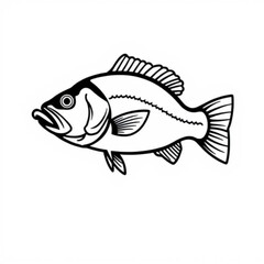Black Bass Animal Icon