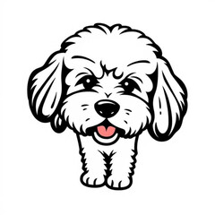 Black Bordoodle Animal Icon
