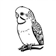 Black Budgerigar Animal Icon