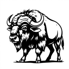 Black Buffalo Animal Icon