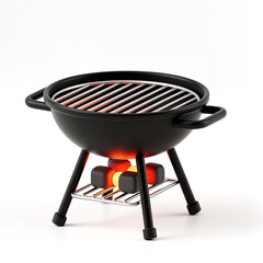 Sizzling barbecue grill heating up for a summer cookout delight