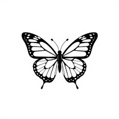Black Butterfly Animal Icon