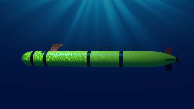 US Unmanned Underwater Drone Rotation